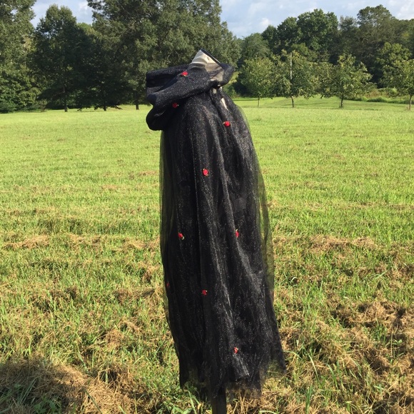 New MODCLOTH Black Tulle Dress + NWT Tulle Cape. GOTH HALLOWEEN DRESS & CAPE - Picture 6 of 16